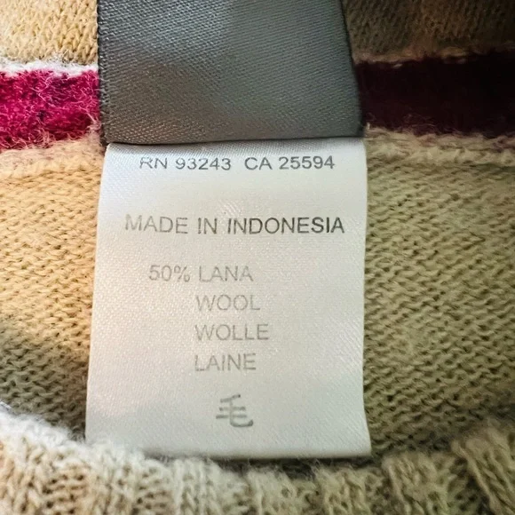 55 DSL Stylish Vintage Cream Sweater with Zigzag Pattern Size XL - Picture 10 of 14